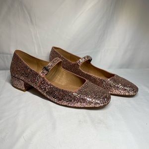 🎀🎀 pink glitter flats